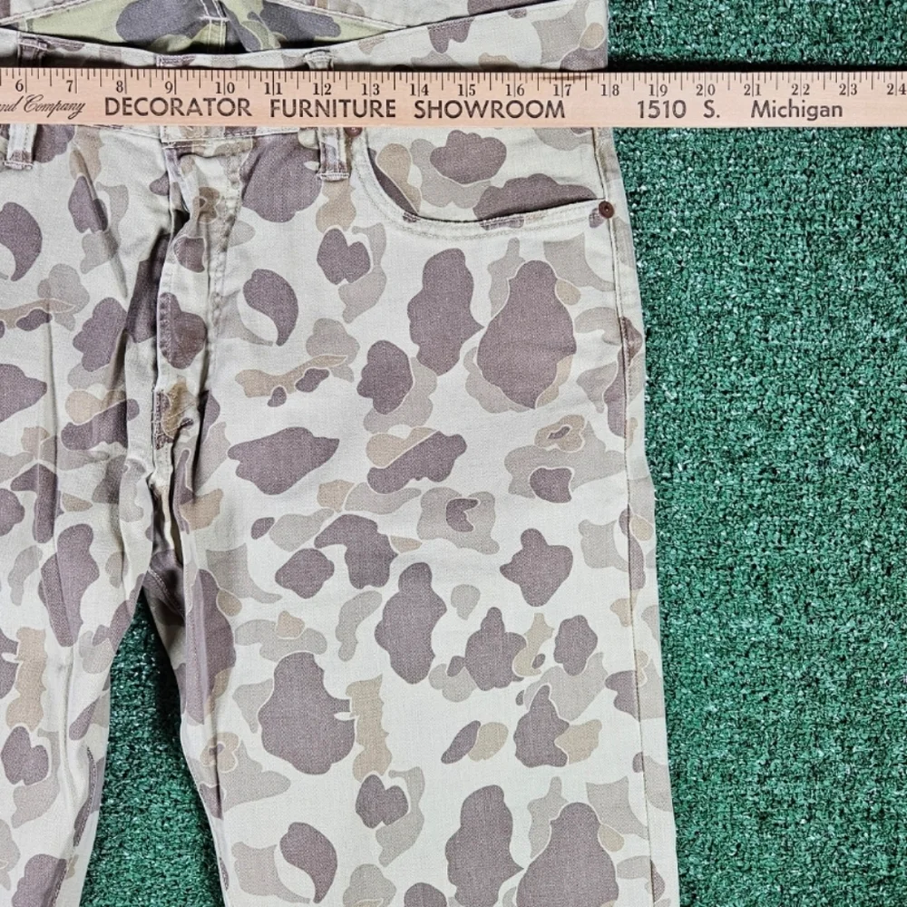 Vintage Polo Ralph Lauren Sullivan Slim Camo Denim Pants / Mens Size 35/32 - Picture 4 of 12